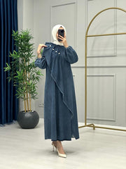 `فستان جينز مع لولو عالصدر